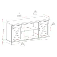 White Oak Sliding Barn Door TV Stand