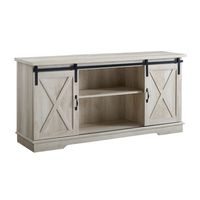 White Oak Sliding Barn Door TV Stand