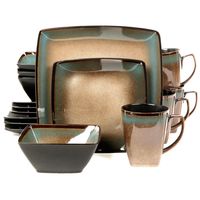 Taupe Tess Square 16-pc. Dinnerware Set