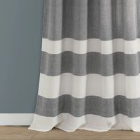 Gray Cape Cod Stripe Curtain Panel Set, 84 in.