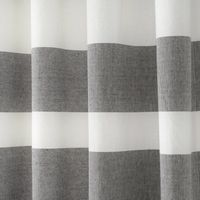 Gray Cape Cod Stripe Curtain Panel Set, 84 in.