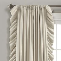 Wheat Reyna Ruffle Curtain Panel Set, 95 in.