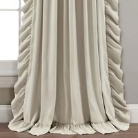 Wheat Reyna Ruffle Curtain Panel Set, 95 in.