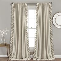 Wheat Reyna Ruffle Curtain Panel Set, 95 in.