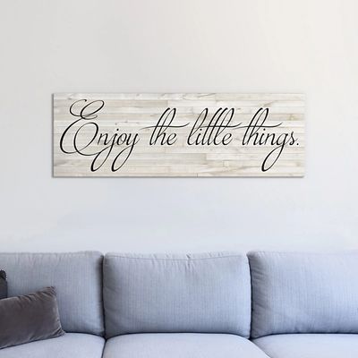 Enjoy the Little Things Canvas Art Print, 36x12