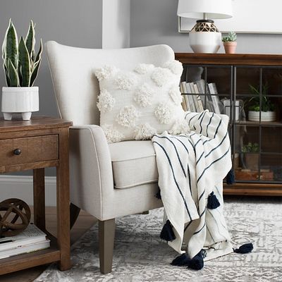 Ivory Upholstered Armchair