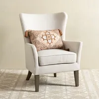 Ivory Upholstered Armchair