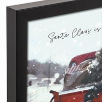 Santa is Coming to Town Framed Canvas Art Print