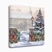 Christmas Snowfall Canvas Art Print