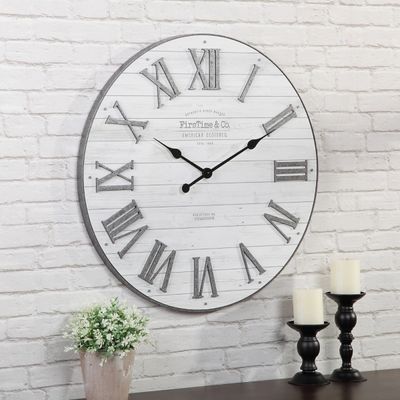 Emmett Plastic Shiplap Clock