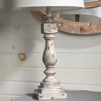 Distressed Gray Table Lamp