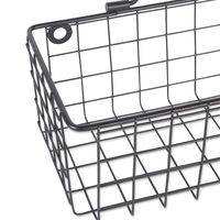 Gray Wire Wall Baskets, Set of 2