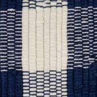 Navy and White Buffalo Check Accent Rug