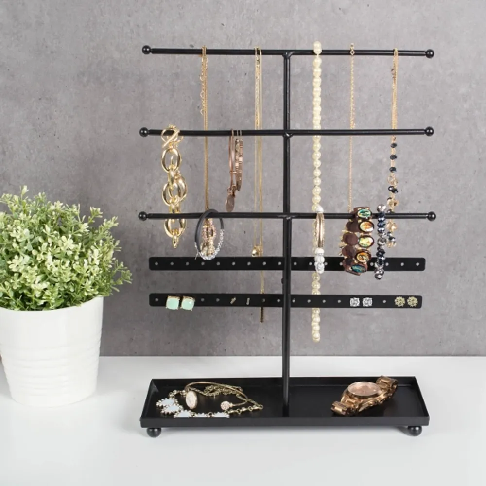 Black 3-Tier Jewelry Organizer