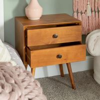 Caramel Mid-Century Nightstand