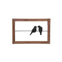 Lovebirds On A Wire Wall Plaque