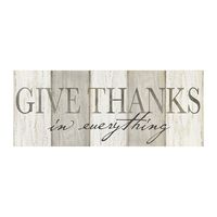 Neutral Give Thanks Canvas Art Print