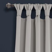 Light Gray Knotted Curtain Panel Set, 84 in.