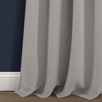 Light Gray Knotted Curtain Panel Set, 84 in.