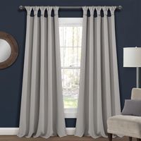 Light Gray Knotted Curtain Panel Set, 84 in.