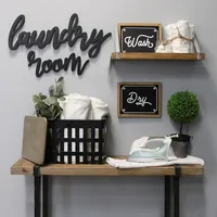 Black Script Laundry Room Sign