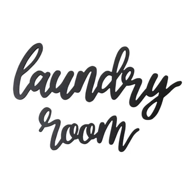 Black Script Laundry Room Sign