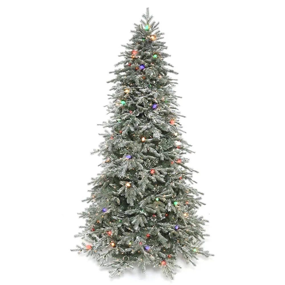 7.5 ft. Pre-Lit Frosted Stowe Christmas Tree