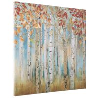 Autumn Birch Trees Canvas Art Print