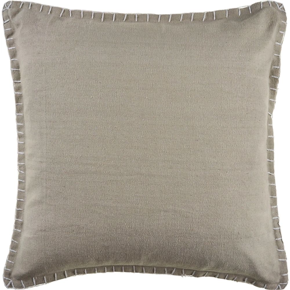 Twine Embroidered Edge Pillow, 24 in.