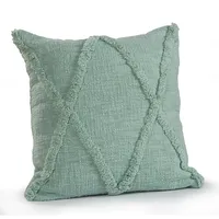 Misty Jade Tufted Diamond Pillow, 18 in.