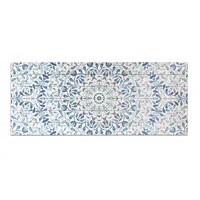 Ornate Floral Pattern on Wooden Plank Plaque