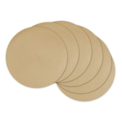 Natural Woven Round Placemats, Set of 6