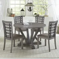 Gray Wooden Fiji Dining Chairs, Set of 2