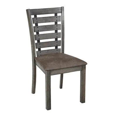 Gray Wooden Fiji Dining Chairs, Set of 2