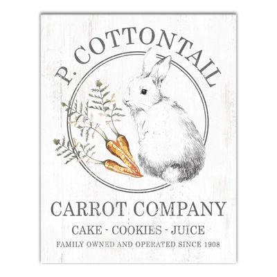 Peter Cottontail Carrot Company Canvas Art Print