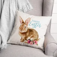 Blue Happy Easter Pillow