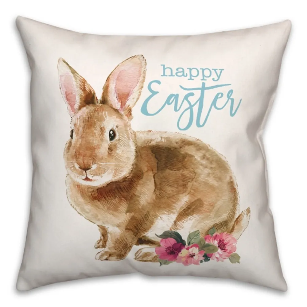 Blue Happy Easter Pillow
