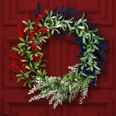 Red White and Blue Astilbe Wreath
