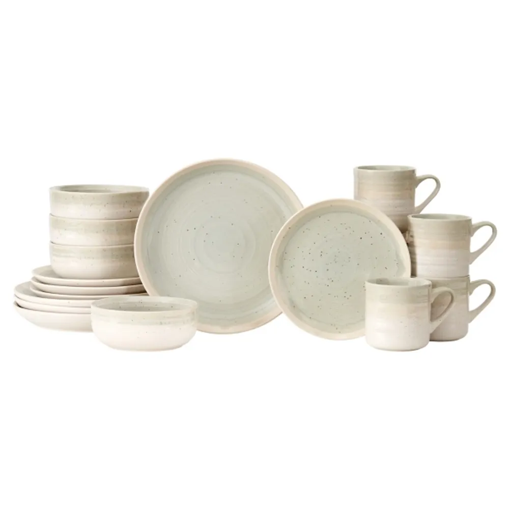 Seafoam Abode Speckled 16-pc. Dinnerware Set