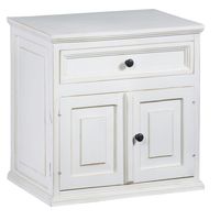 Distressed White Nightstand