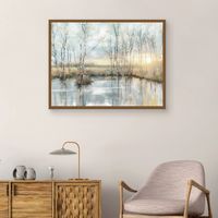 Calm Reflection Framed Canvas Art Print