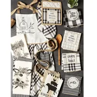 Black and White Animal Kitchen Towels, Set of 3