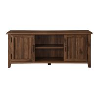 Dark Walnut Modern Farmhouse TV Stand