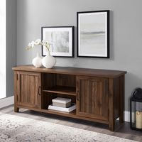 Dark Walnut Modern Farmhouse TV Stand