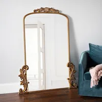 Gold Bordeaux Ornate Leaner Mirror, 46x63 in.