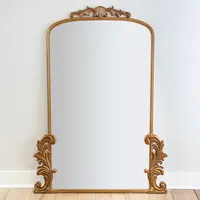 Gold Bordeaux Ornate Leaner Mirror, 46x63 in.