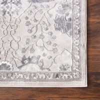 Gray Floral Elianna Area Rug, 5x7