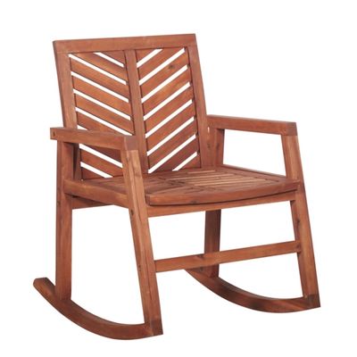 Brown Chevron Outdoor Rocking Chair