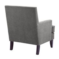 Gray Charlie Track Arm Club Accent Chair