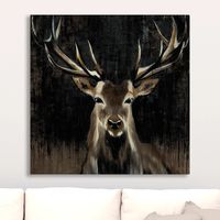 Young Buck Giclee Canvas Art Print, 30x30 in.